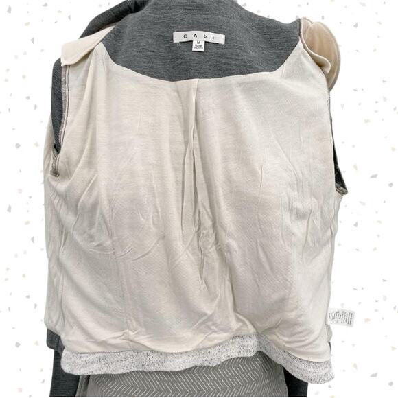 CAbi Jacket Gray Neutral Modern Style Office Fit Shoulder Pads Corpcore Size M - Picture 5 of 13